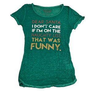 Rockers Girl Christmas Graphic Tee (M)